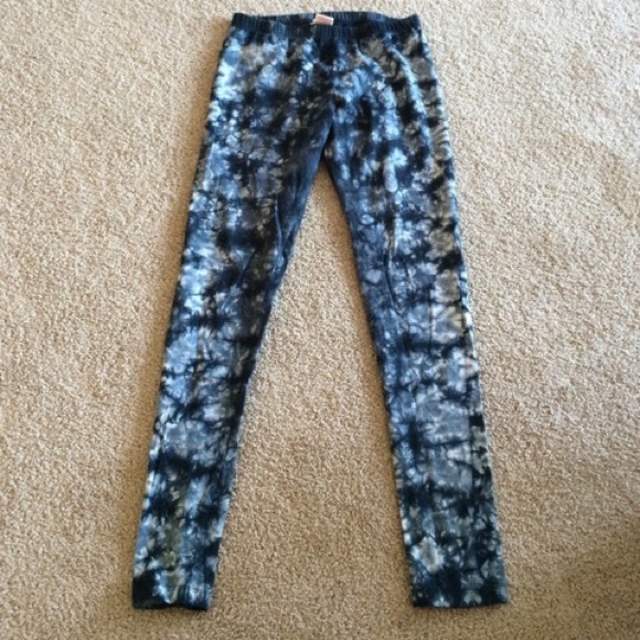 Amazing soft marble slab blue tiedye soft leggings - Picture 3 of 5